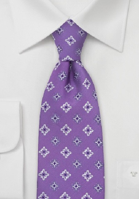 Lavender Purple Floral Tie by Chevalier