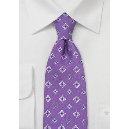 Lavender Purple Floral Tie by Chevalier