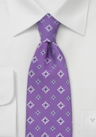 Lavender Purple Floral Tie by Chevalier