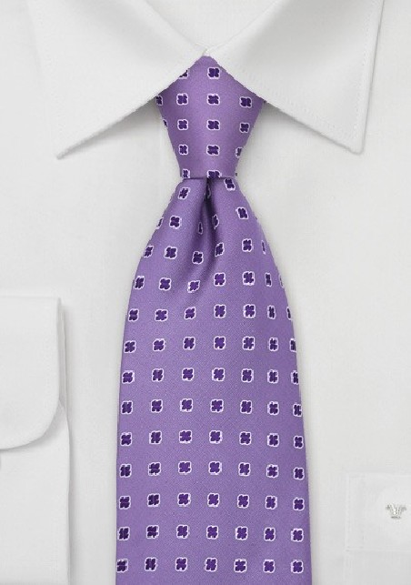 Lavender-Purple Silk Tie by Chevalier