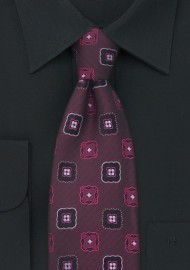 Maroon Red Silk Tie by Chevalier
