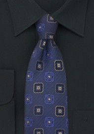 Midnight-Blue Floral Tie by Chavalier