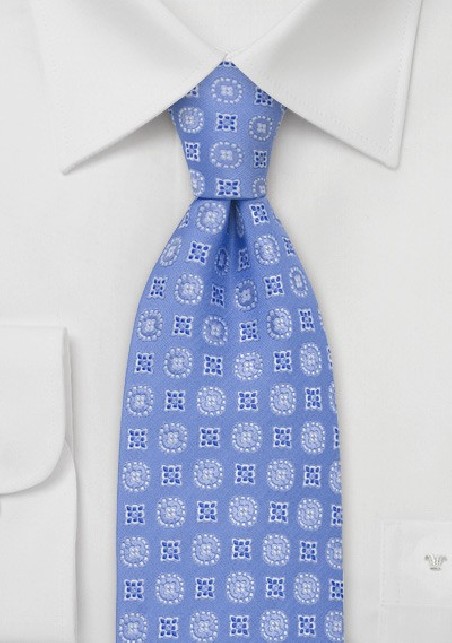 Sky-Blue Floral Tie by Chevalier