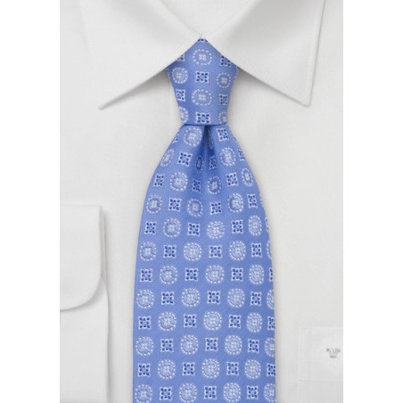 Sky-Blue Floral Tie by Chevalier