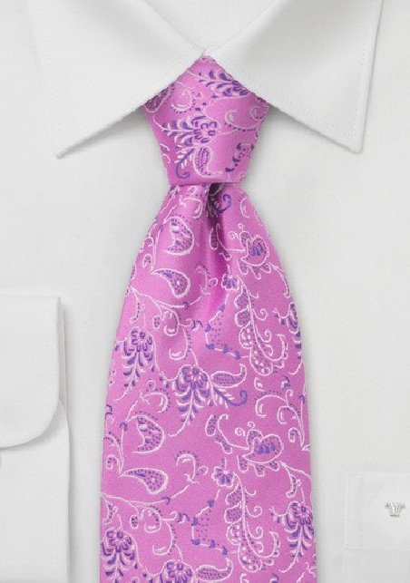 Pink Designer Necktie by Chevalier