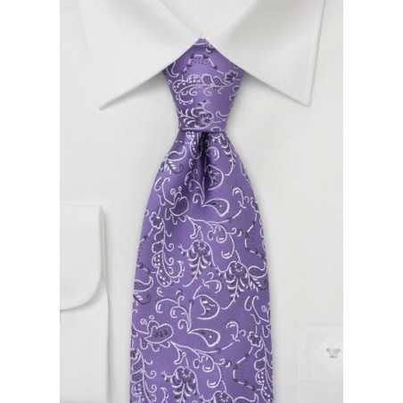 Lavender Silk Tie by Designer Chevalier