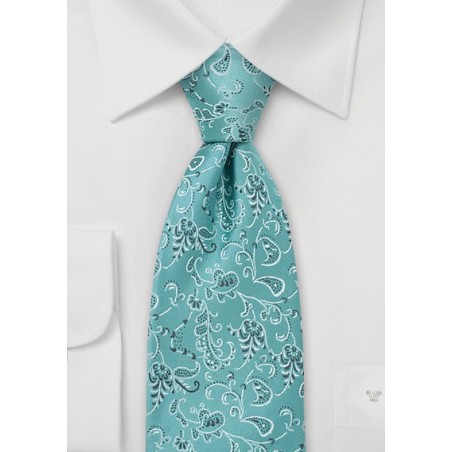 Floral Tie by Chevalier in Turquoise