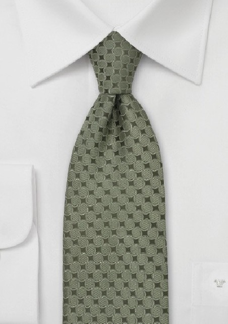 Sage Green Designer Necktie by Chavalier