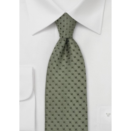 Sage Green Designer Necktie by Chavalier
