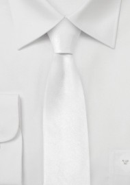 Trendy White Skinny Tie