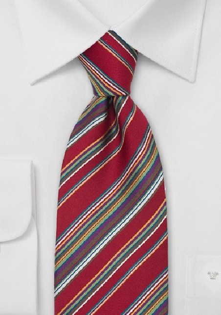 Colorful Red Tie by Cavallieri