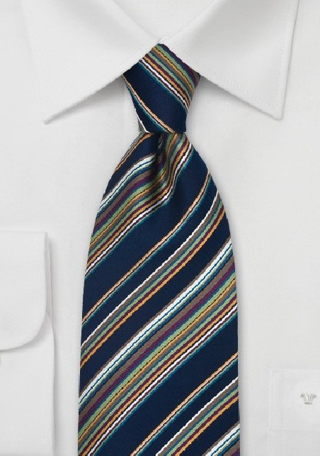 Fine Striped Necktie by Cavallieri