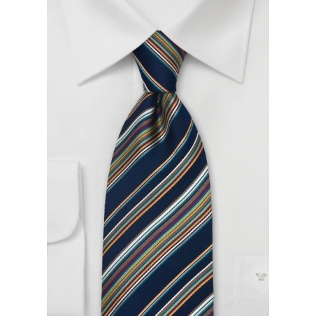 Fine Striped Necktie by Cavallieri