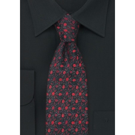 Black and Red Silk Tie by Chevalier