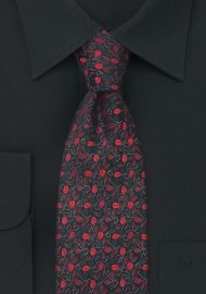 Black and Red Silk Tie by Chevalier