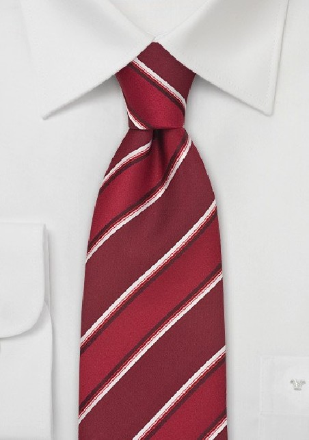 Red and White Striped Necktie