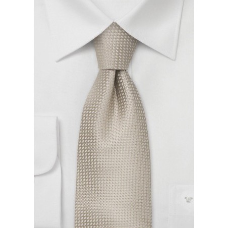 Wheat-Tan Silk Tie in XL