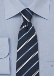 Elegant Navy Blue Silk Necktie