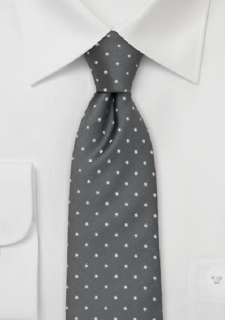 Silver-Gray Polka Dot Tie