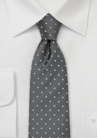 Silver-Gray Polka Dot Tie