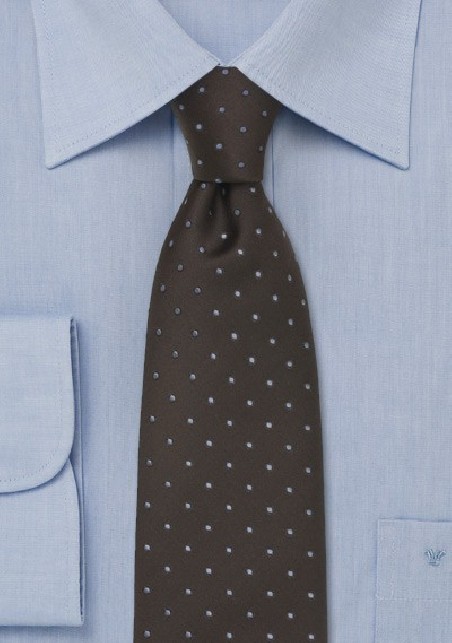 Dark Brown Polka Dot Tie