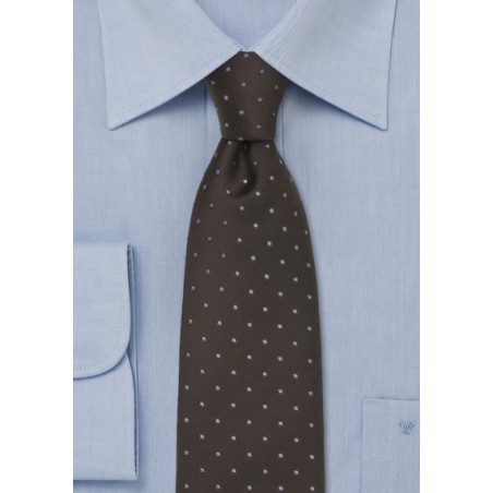 Dark Brown Polka Dot Tie