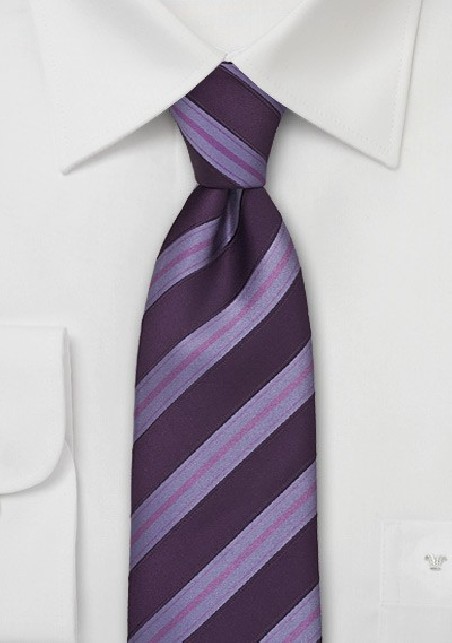 Silk Tie in Violet and Lavender