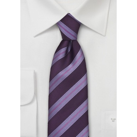 Silk Tie in Violet and Lavender
