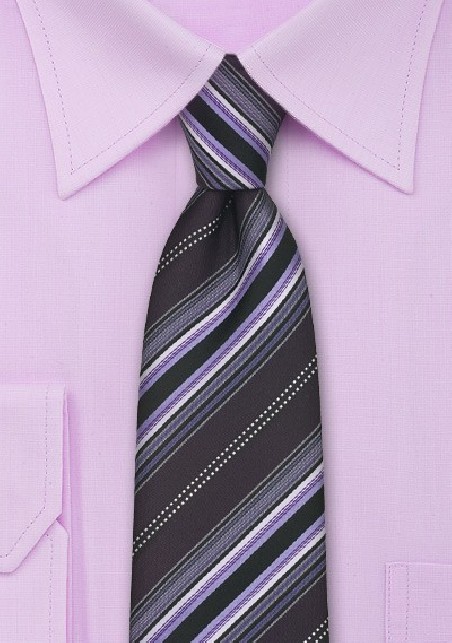 Modern Purple Silk Necktie