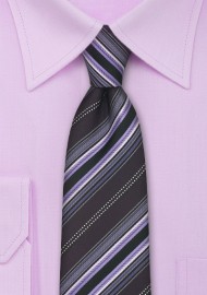 Modern Purple Silk Necktie