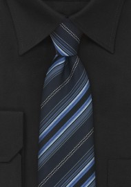 Midnight Blue Striped Necktie