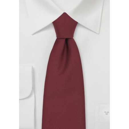 British Mens Tie in Solid Burgundy