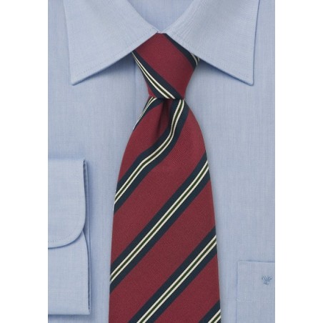 Regimental Tie in Winter Red