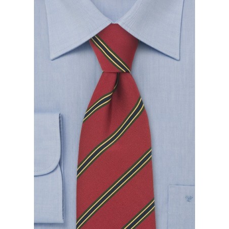 Burgundy Red Regimental Tie
