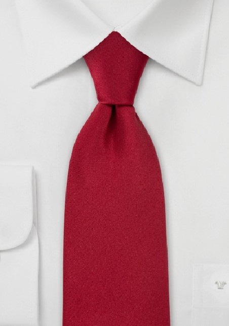 Solid Color Cherry Red Tie