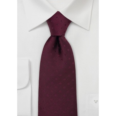 Solid Burgundy Polka Dot Tie