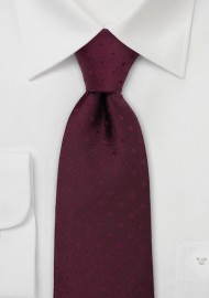 Solid Burgundy Polka Dot Tie