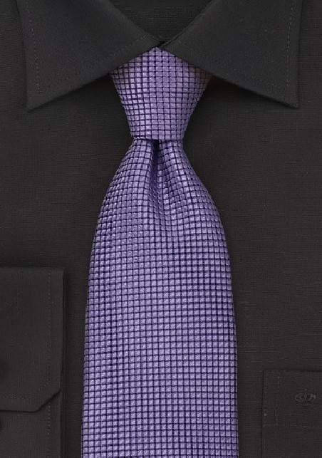 Purple Patterned Silk Tie