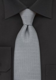 Platinum Silver Mens Silk Tie