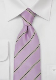 Lavender-Pink Striped Mens Tie