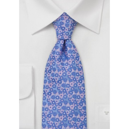 Mens Silk Tie in Light Blue Lavender