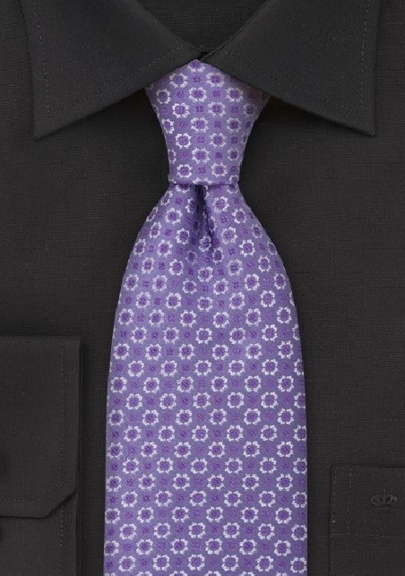 Foulard Silk Tie in Lilac Purple