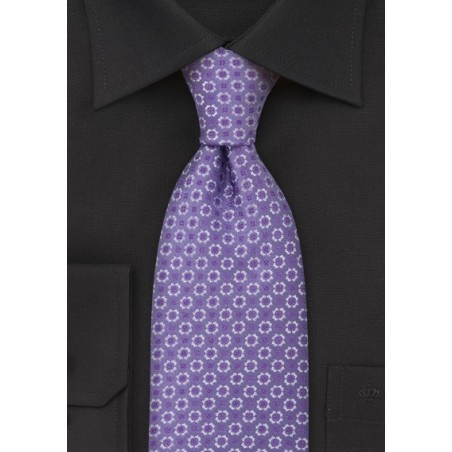 Foulard Silk Tie in Lilac Purple
