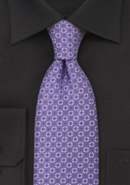 Foulard Silk Tie in Lilac Purple
