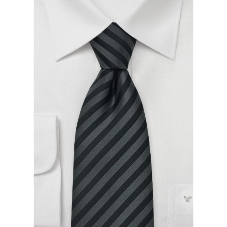 Kids Silk Tie in Charcoal Gray