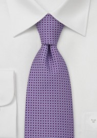 Lavender Tie with Purple Checks
