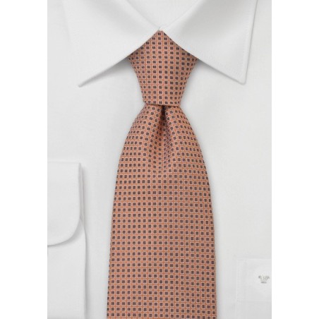 Foulard Silk Tie in Pink Orange