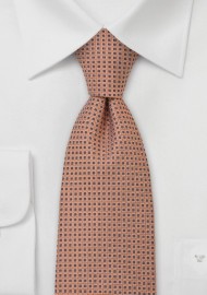 Foulard Silk Tie in Pink Orange