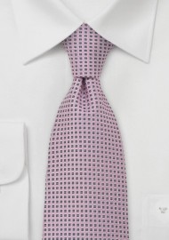 Pink and Smoke Gray Silk Tie