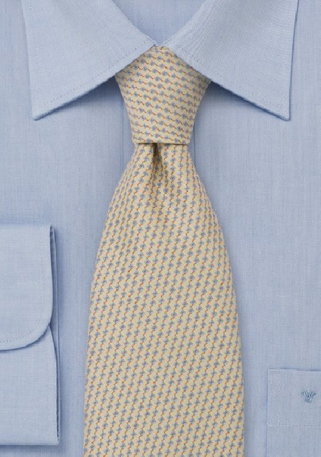 Pastel Yellow and Light Blue Necktie